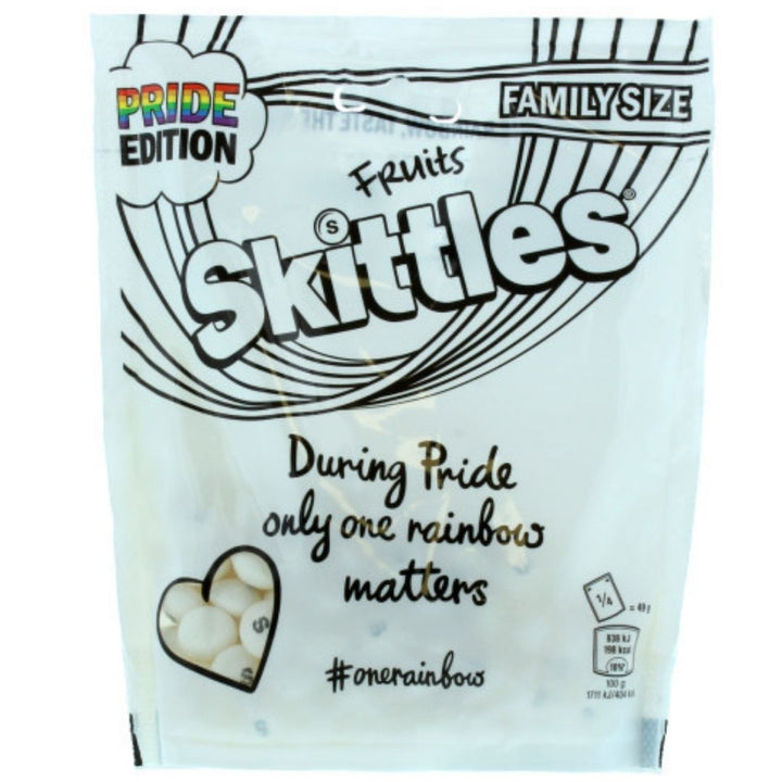 Skittles Fruits White Sweets Pride Pouch Bag, 196g