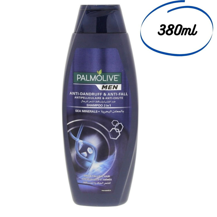 Palmolive Men Anti-Dandruff & Anti-Fall Shampoo for Dry & Falling Hair, 380ml