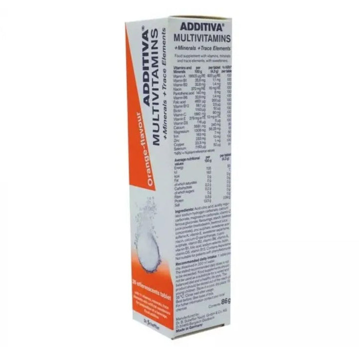 Additiva Multivitamin Minerals Orange Flavoured Effervescent, 86g