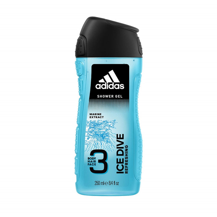 Adidas Ice Dive Marine Extract Refreshing Hair and Body Shower Gel, 250ml