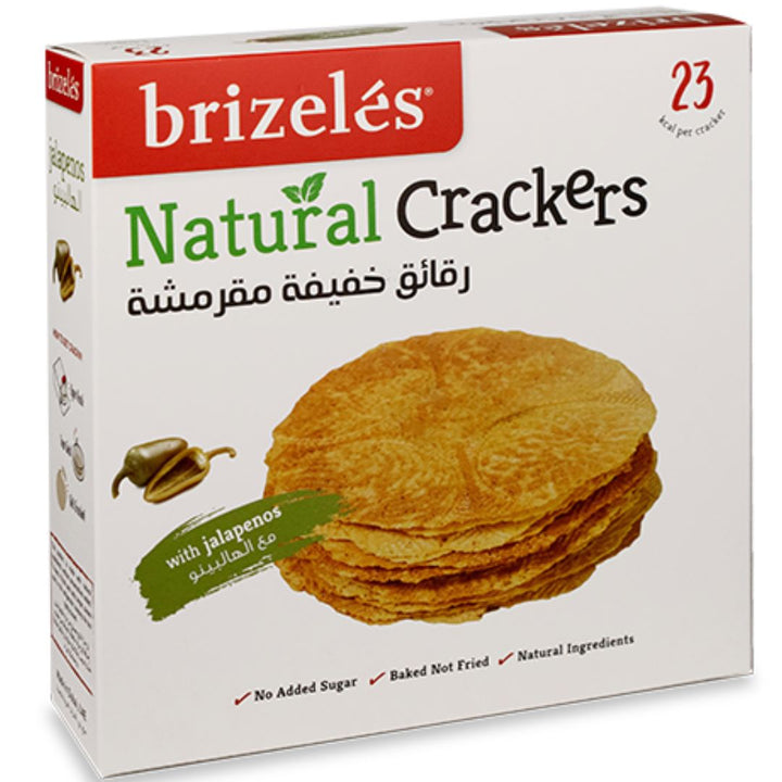 Brizeles Natural Crackers With Jalapenos, 105g