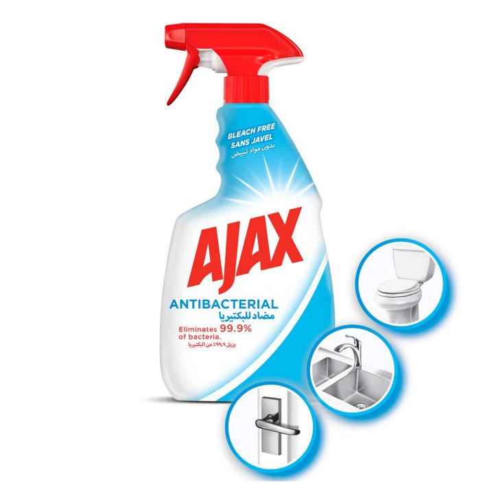 Ajax Antibacterial Multi Surface Cleaner Disinfectant Sanitizer Spray Bleach Free, 500ml