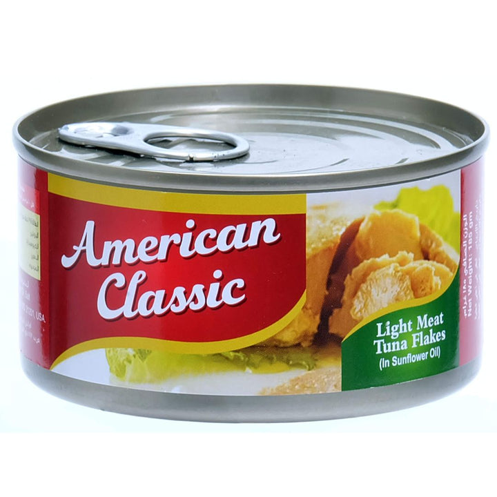 American Classic Light Meat Tuna Flakes In Sunflower Oil, 185g