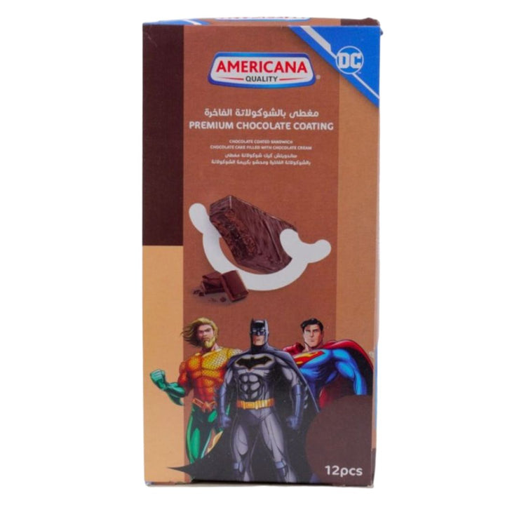 Americana DC Heroes Chocolate Covered Cake Sandwich, 12x35g