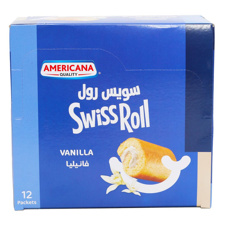 Americana Swiss Roll Vanilla, 12x55g