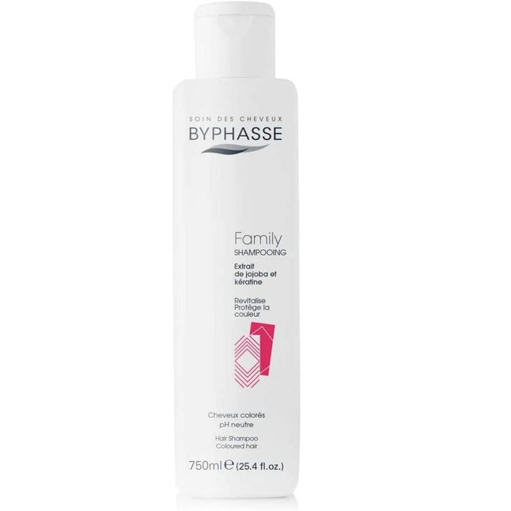 BYPHASSE Family shampoo jojoba extract and keratin coloured hair, 750ml