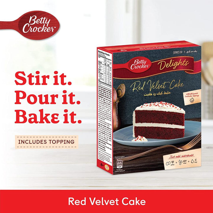 Betty Crocker Delights Red Velvet Cake Mix, 395g