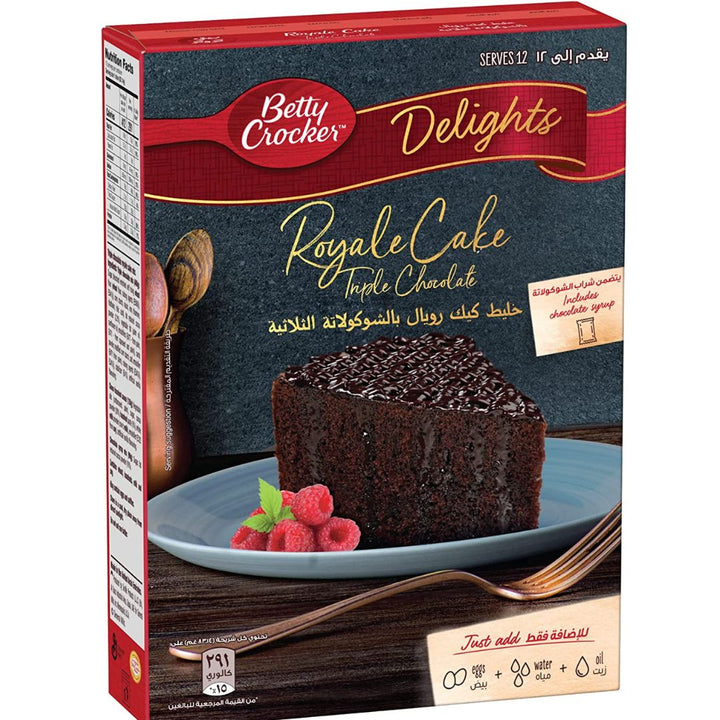 Betty Crocker Delights Tripple Chocolate Royale Cake Mix, 610g