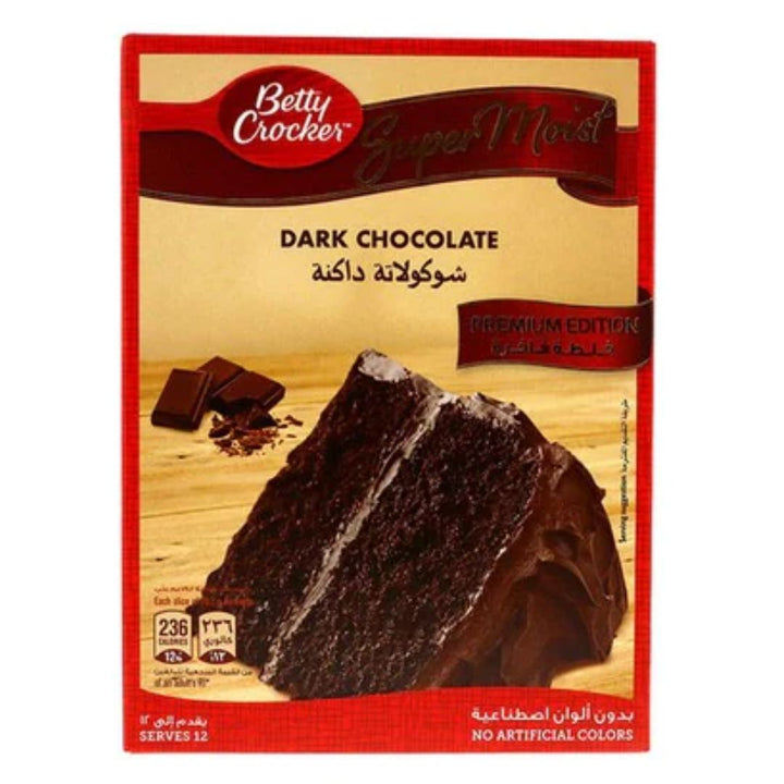 Betty Crocker Supermoist Dark Chocolate Premium Edition Cake Mix, 510g