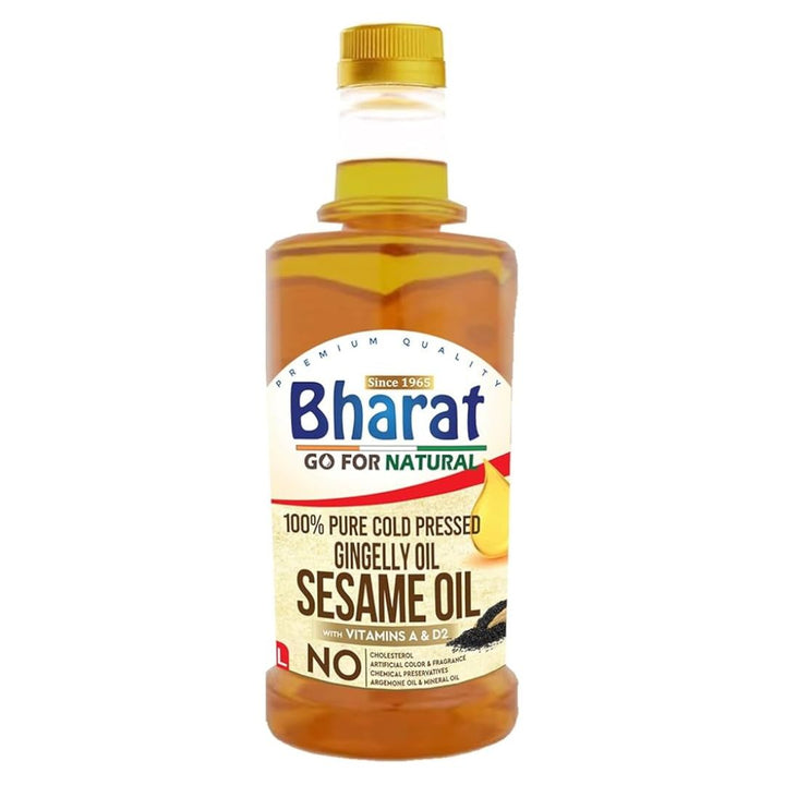 Bharat Sesame Oil (Gingelly) Cold Pressed, 1Ltr