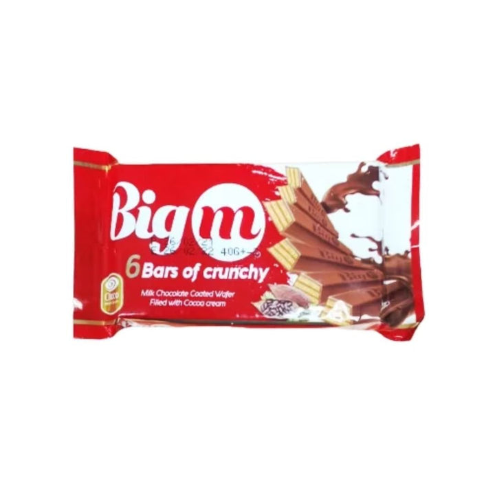 Big m 6 Bars Of Crunchy Filled With Cocoa Cream, 45g