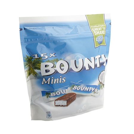 Bounty Minis, Chocolate Mini Pouch 18 minis, 500gm