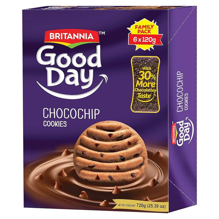 Britannia Good Day Chocochip Cookies, 6x120g