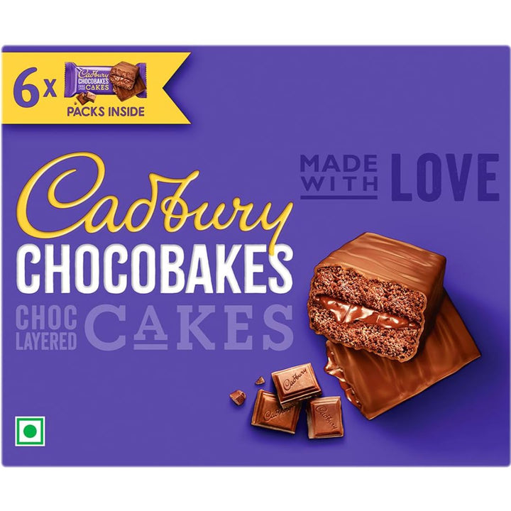 Cadbury Chocobakes Cakes, 114g