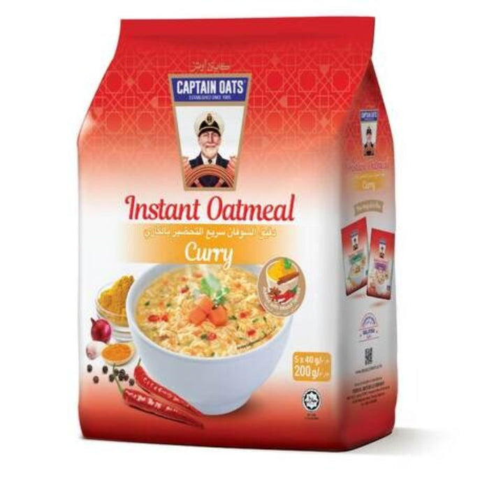 Captain Oats Instant Oatmetal Curry, 5x40g