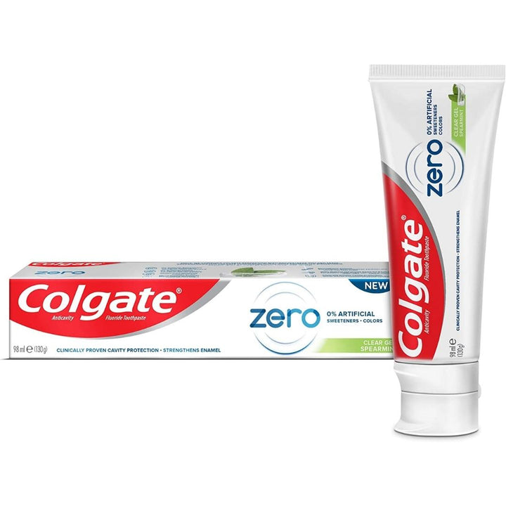 Colgate Zero% Artificial Colours And Sweeteners Spearmint Clear Gel Toothpaste, 98ml