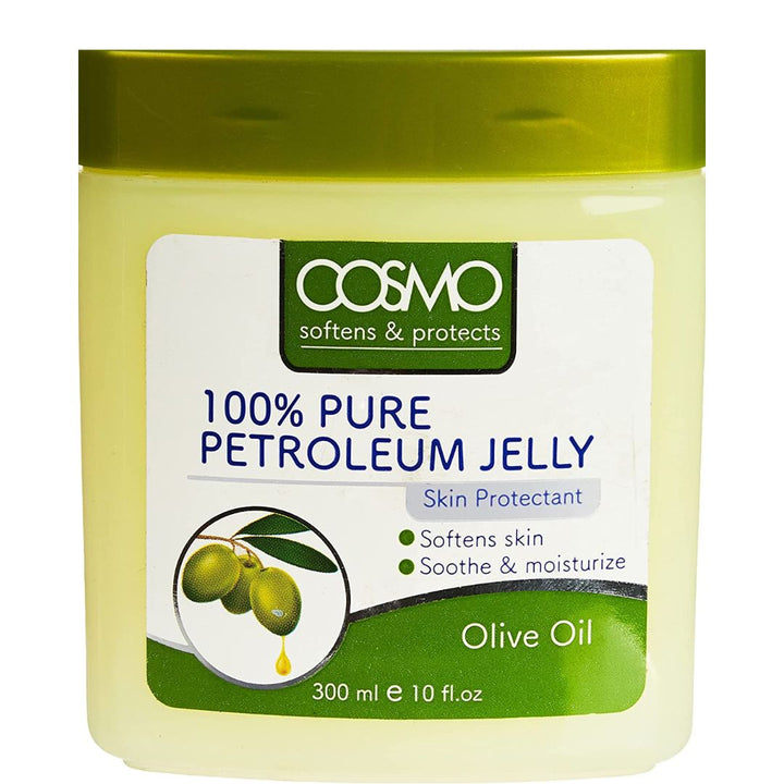 Cosmo Pack of 2 Petroleum Jelly 100% Pure Triple Purification Method with Olive Oil and Cocoa Butter, 2*300ml