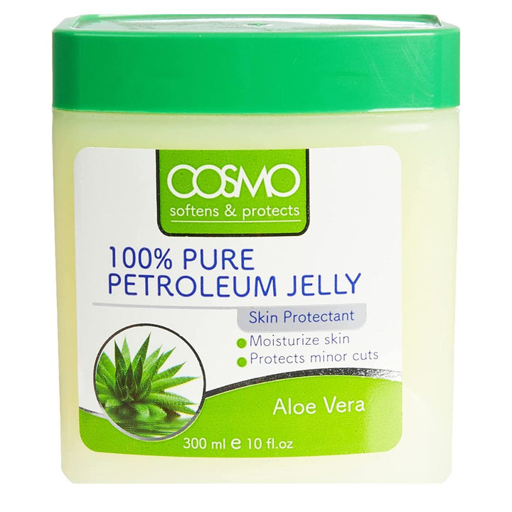 Cosmo Pack of 2 Petroleum Jelly 100% Pure Triple Purification Method with Vitamin E and Aloe Vera, 2*300ml