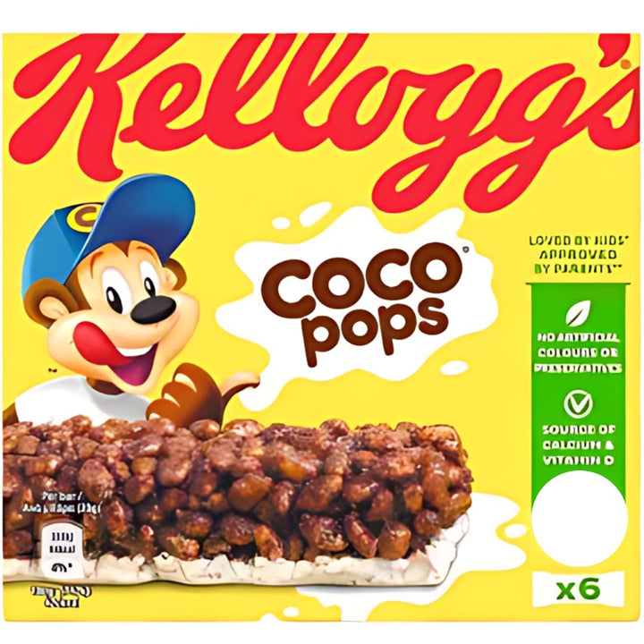 Kellogg's Coco Pops Cereal Milk Bars, 6 x 20g