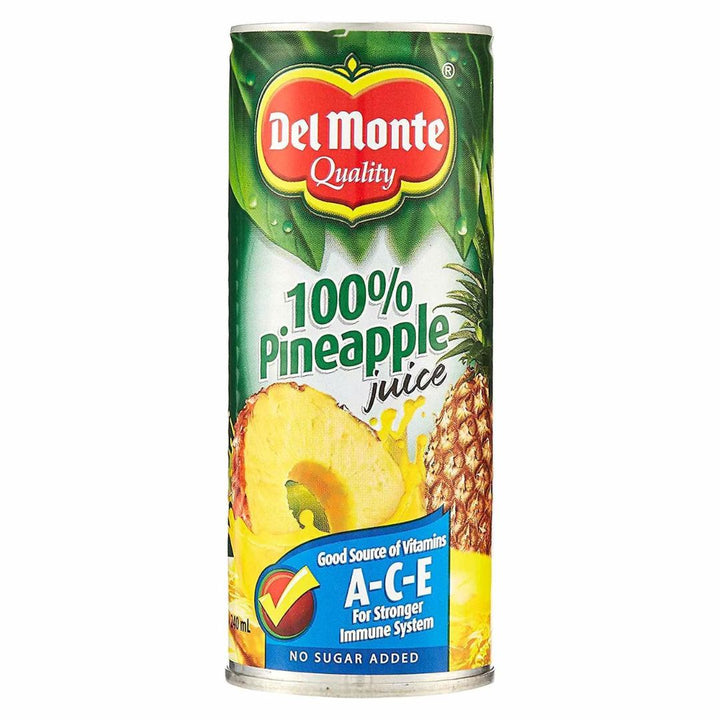 Del Monte 100% Pineapple Juice, 240ml