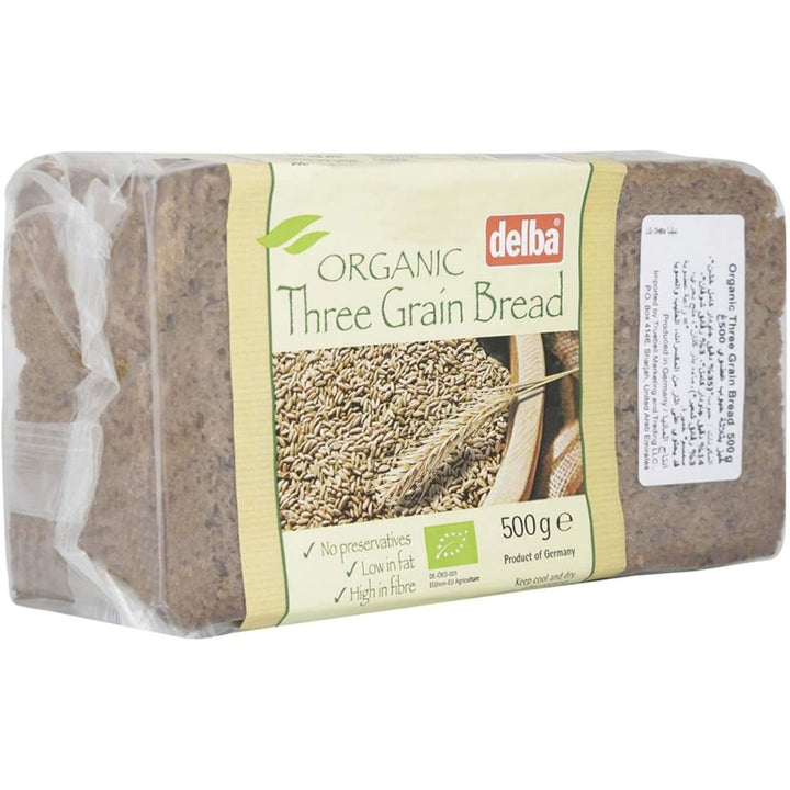 Delba Three Grain Bread, 500g