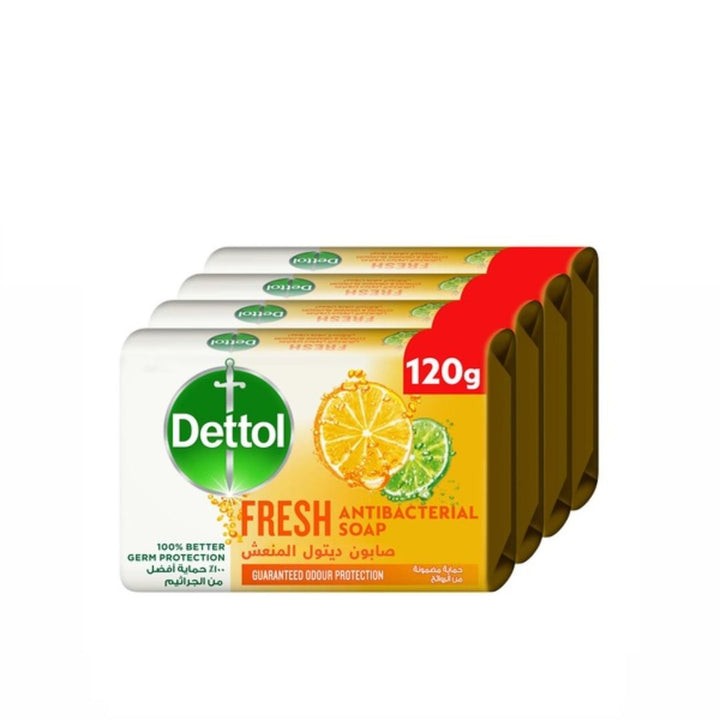 Dettol Fresh Bath Soap, 4X120g