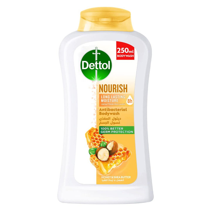 Dettol Nourish Honey & Shea Butter Body Wash, 250ml