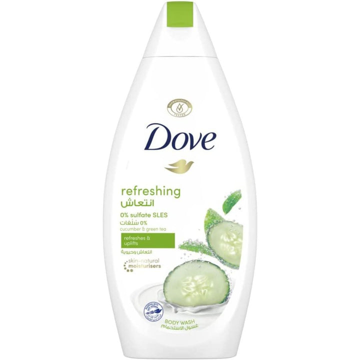 DOVE Go Fresh Refreshing Body Wash For skin nourishing, Cucumber and Green Tea, With moisture renew blend, 500ml