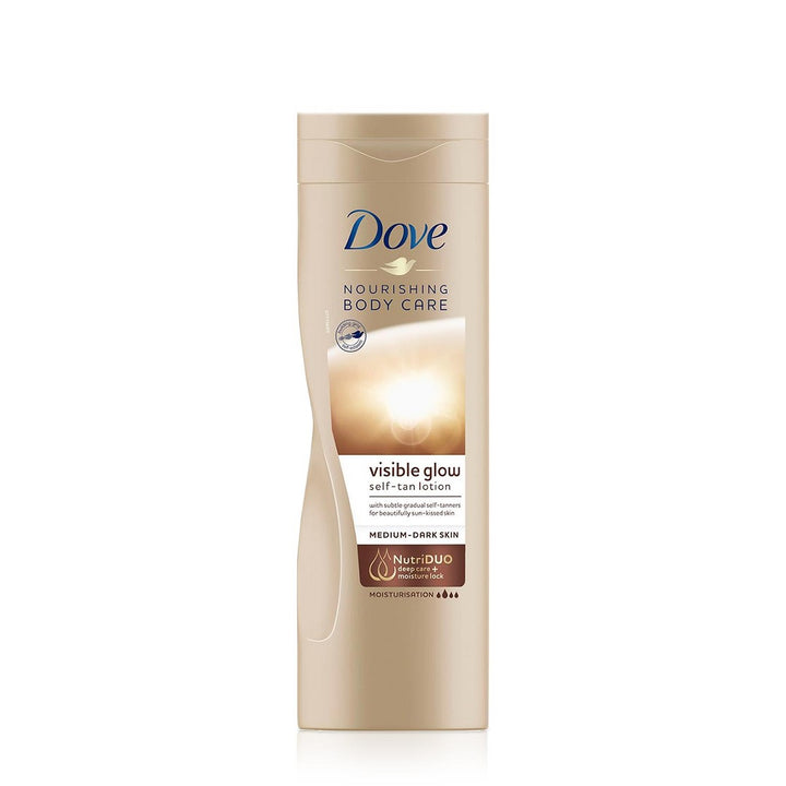 Dove Nourishing Body Care Visible Glow Medium to Dark Self Tan Lotion, 400ml