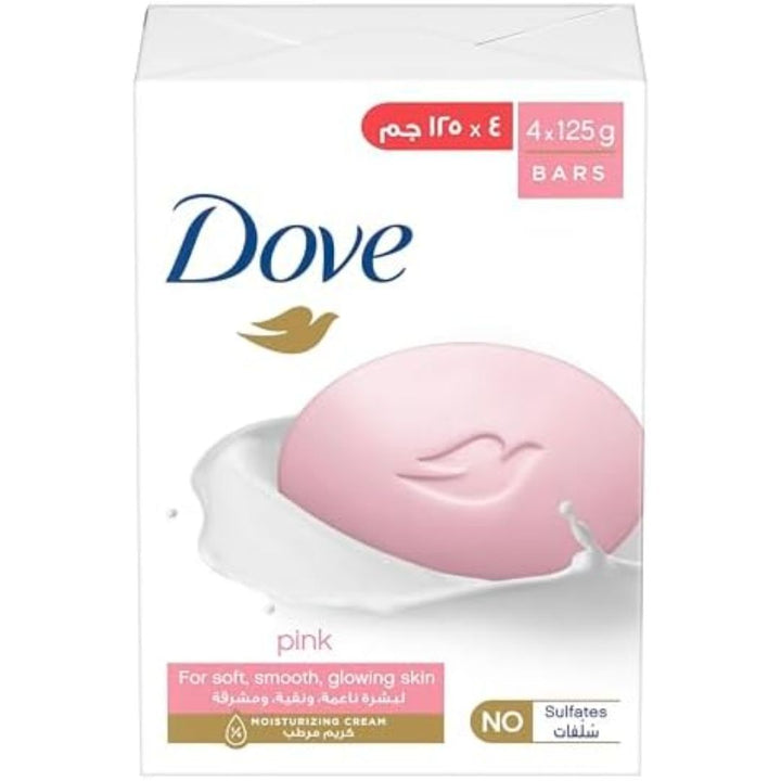 Dove Pink Beauty Bar Soap, 4x125g