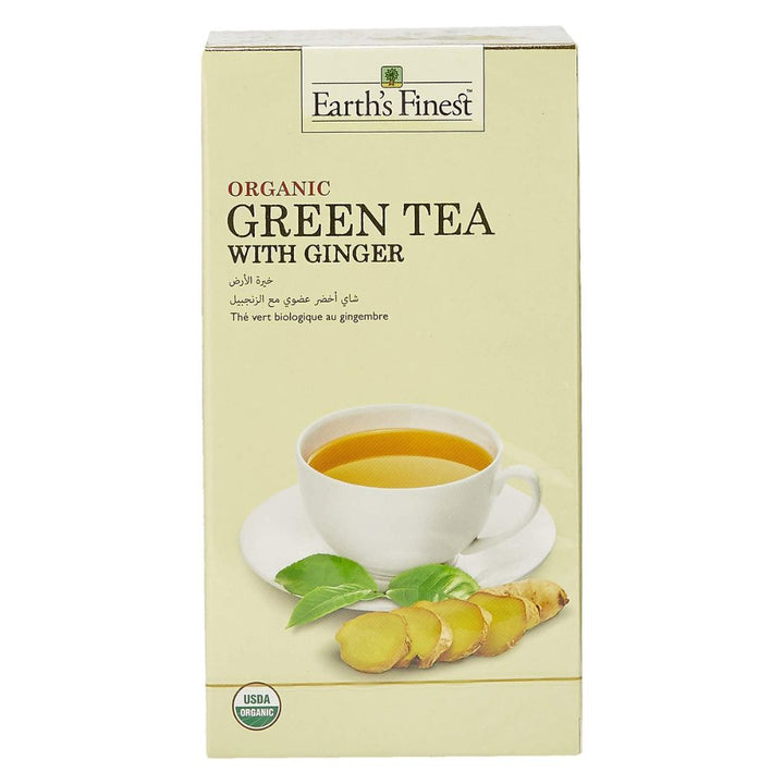 Earth's Finest Organic Green Tea With Ginger, 25x37.50g