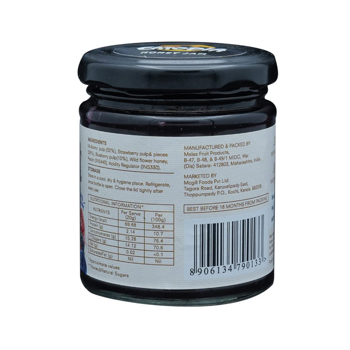 Eatopia Mixed Berry Honey Jam, 240g