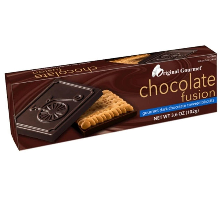 Original Gourmet Cookies & Cream Fusion Dark Chocolate Biscuit, 102g