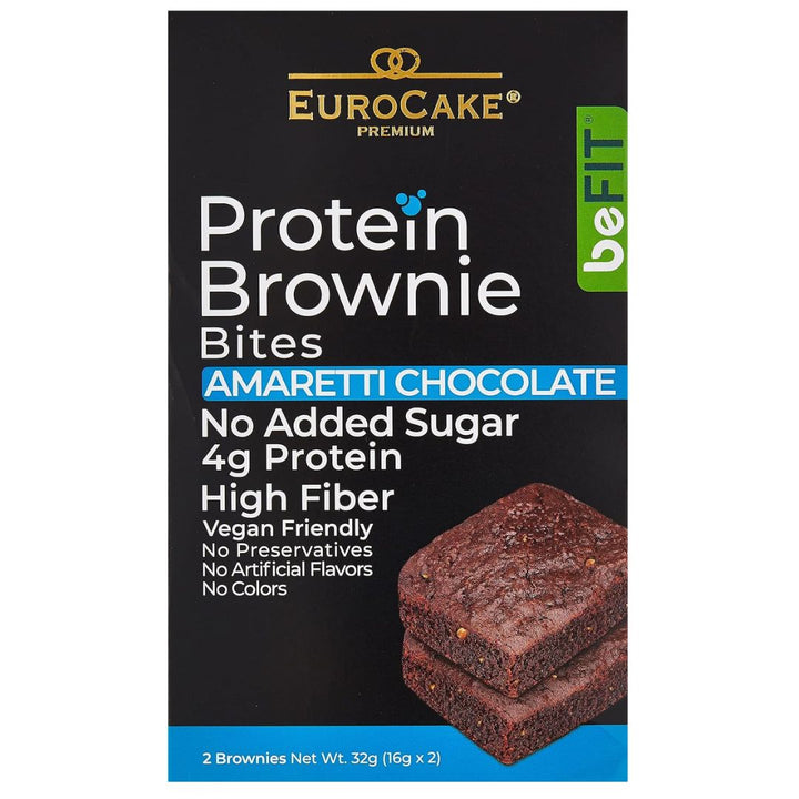 Euro Cake Be Fit Amaretti Chocolate Protein Brownie Bites, 32g