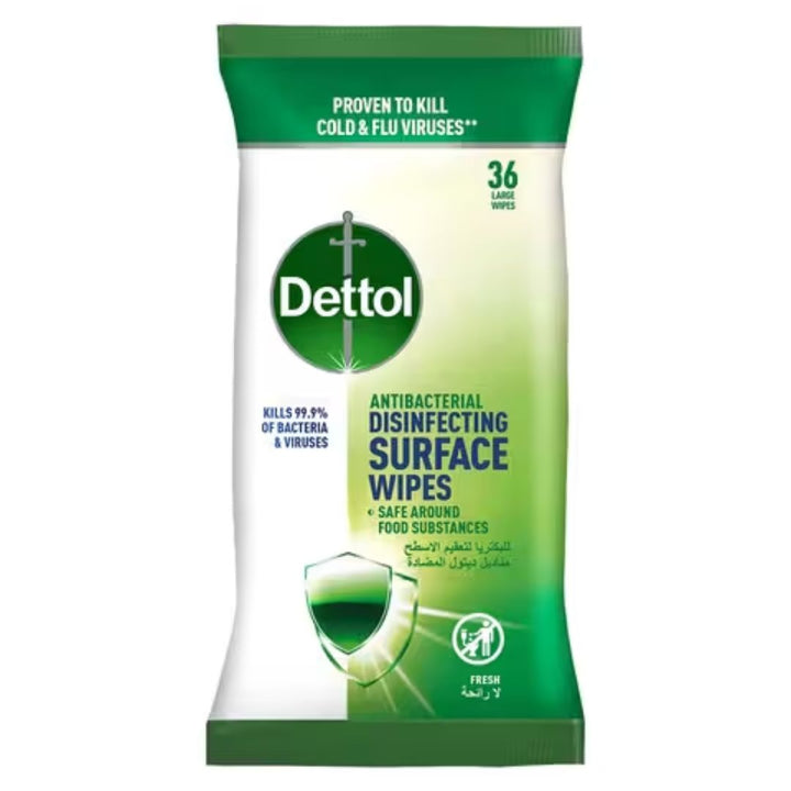 Dettol Surface Cleanser White, 36 Wipes