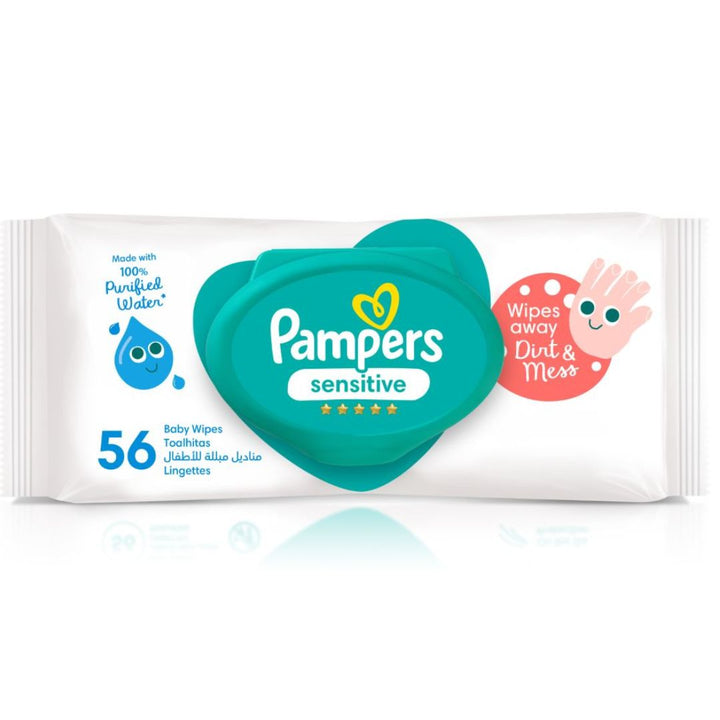 Pampers - Sensitive Baby Wipes, 56Pcs