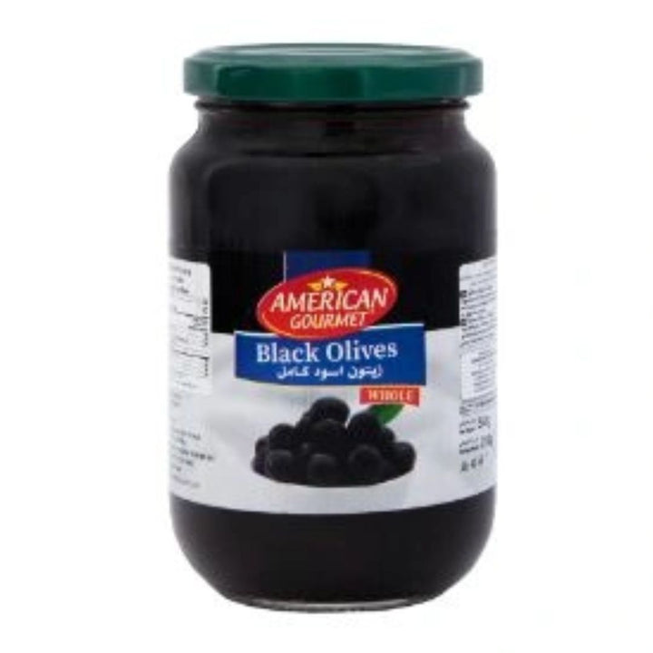 American Gourmet Black Olives Whole, 360g