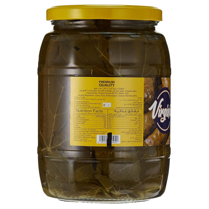 Virginia Vine Leaves In Brine, 960g