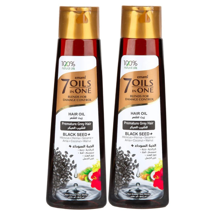 Emami 7 oils in 1 Black Seed Hair Oil (2x200ml), 400ml