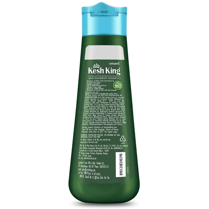 Emami Kesh King Scalp and Hair Medicine Anti-Dandruff Shampoo, 340ml