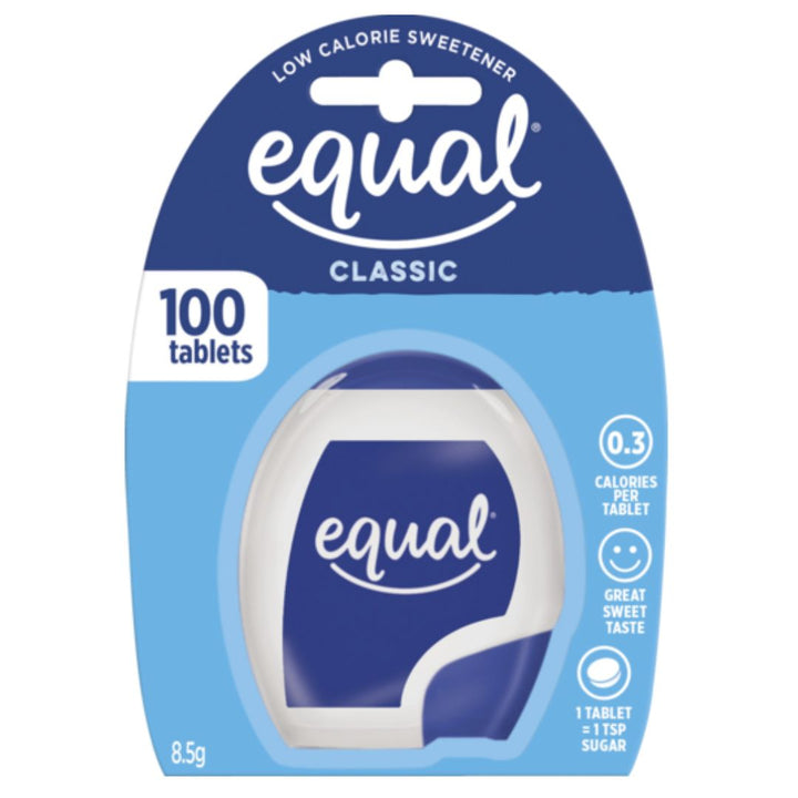 Equal Aspartame Zero Calorie Sweetener 100 Tablets, 8.5g