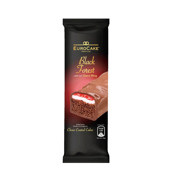 Eurocake Choco Coated Cake Bar Black Forest, 150g