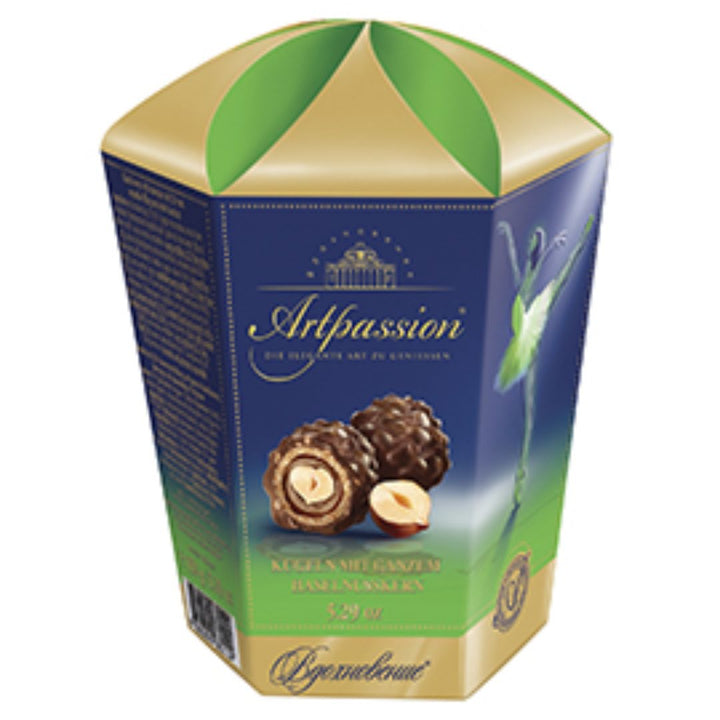 Artpassion Spheres With Whole Hazelnut Candy Box, 150g