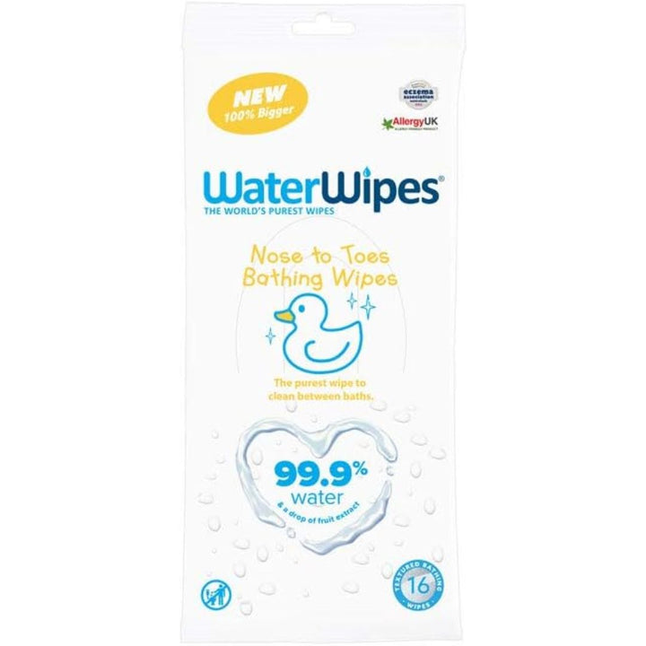 WaterWipes Sensitive Nose to Toes bathing, 16Pcs