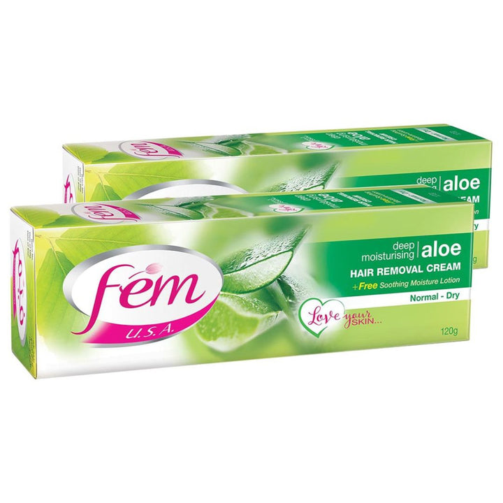 Fem Hair Removal Cream Aloevera, 2x120g