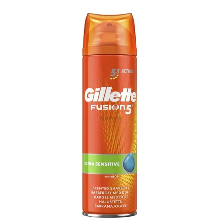 Gillette Fusion5 Ultra Sensitive Shaving Gel for Men, 200 ml