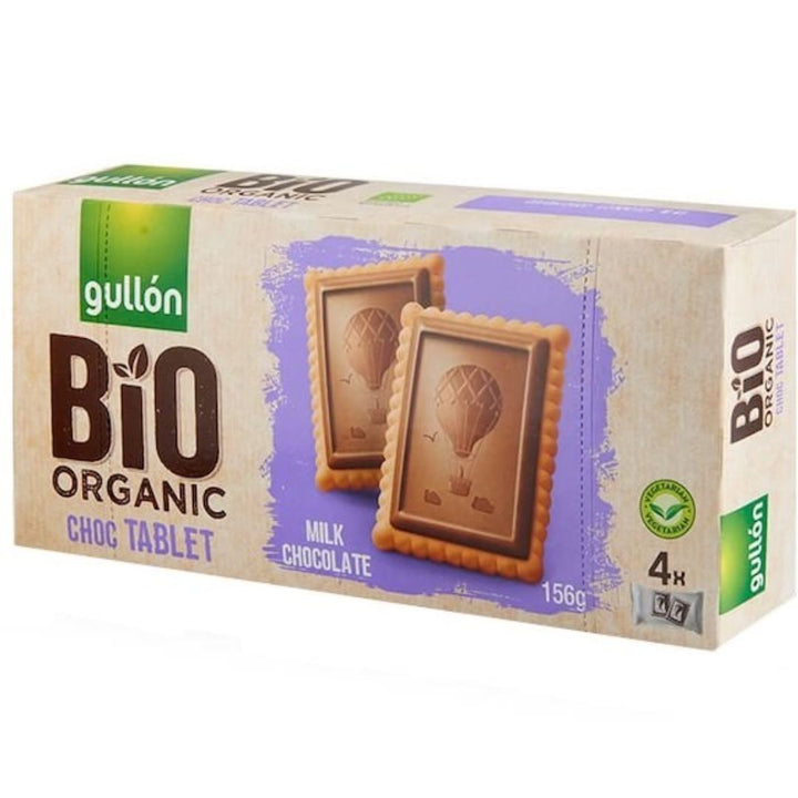 Gullon Bio Organic Choc Tablet Milk Chocolate, 156g