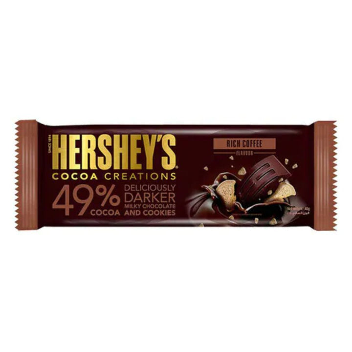 Hersheys Cocoa Creation Rich Coffee Flavour Deliciously Darker Milky Chocolate, 40g