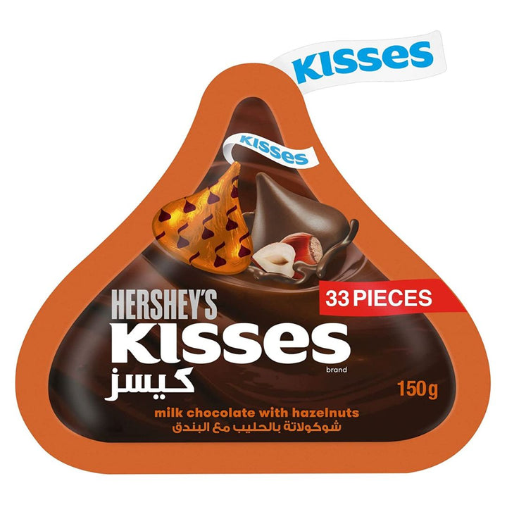 Hershey's Kisses Milk Chocolate With Hazelnuts, 150g