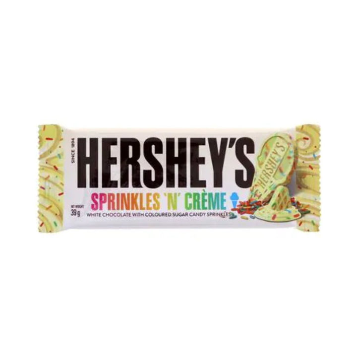 Hersheys Sprinkles N Cream Candy Bar, 39g